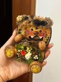 Tiger Woodland PeaPod Doll | Handmade Single-Sided Art Doll