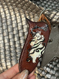White Cat PeaPod Bag Charm | Handmade Hand-Painted Accessory