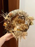 Woodland Wreath PeaPod Doll | Handmade Rustic Forest Decor
