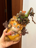 Forest Story PeaPod Doll | Handmade Double-Sided Art Doll